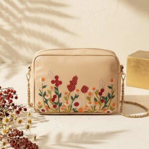 Crossbody Blossom Embroidered - Biege